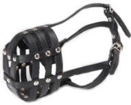 Basket Leather Dog Muzzle,No Bark Muzzle for Medium Dog