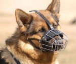German Shepherd Wire Muzzle-Cage Basket Dog Muzzle