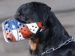 Hand painted by our artists leather Muzzle ART Rottweiller Muzzl