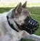 Basket Leather Dog Muzzle,No Bark Muzzle for Akita/Siberian Husk