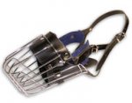 'No Mash' Basket Wire Dog Muzzle for Medium Breeds-Full Padded Muzzle