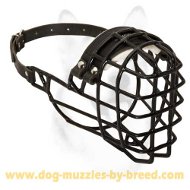 Medium Dog Wire Basket Muzzle with rubber covering