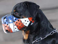 Hand painted by our artists leather Muzzle ART Rottweiller Muzzl