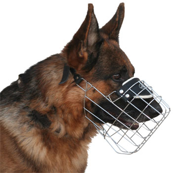 German Shepherd Wire Basket Dog Muzzle-Padded Muzzle - M9