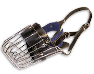 'No Mash' Basket Wire Dog Muzzle for Medium Breeds-Full Padded Muzzle