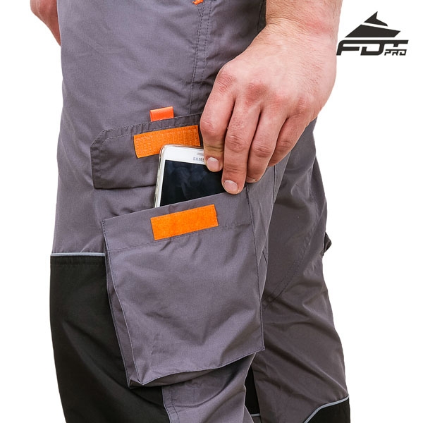 Pro Design Dog Tracking Pants with Reliable Velcro Side Pocket